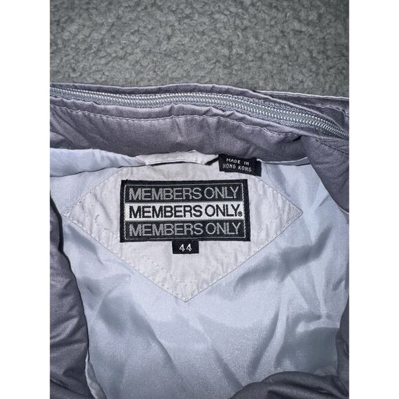 Vintage Members Only‎ Bomber Jacket Mens 44 Full Zip 80s 90s Retro Grandpa Hood - Picture 8 of 11